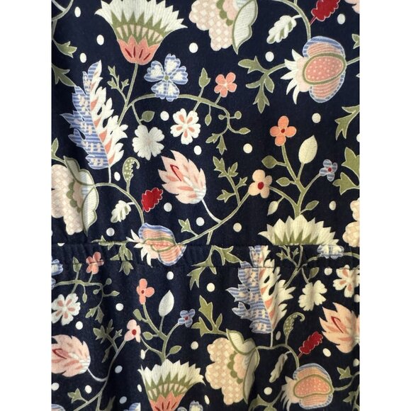 Talbots Maxi Dress L Large Paisley Sleeveless Blue Pink Stretch Washable NEW - Picture 4 of 12